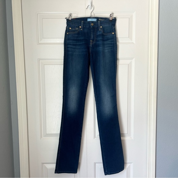 Women’s 7 for All Mankind b(air) Denim Kimmie Straight Jeans Size 24 Long - Picture 1 of 11